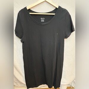 Askya Black Short Sleeve T-shirt dress